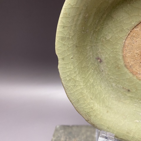 古玩陶瓷龍泉窯青釉盤真品鑒賞圖