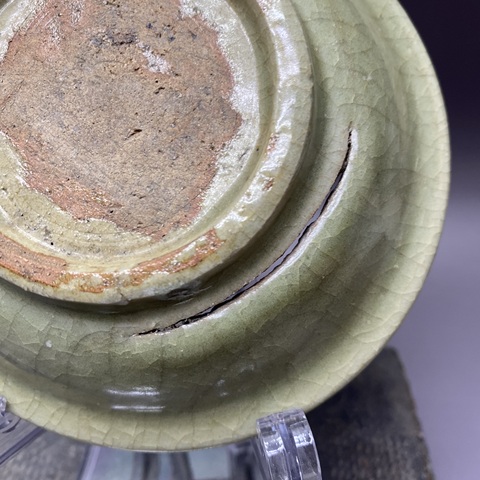 古玩陶瓷龍泉窯青釉盤真品鑒賞圖