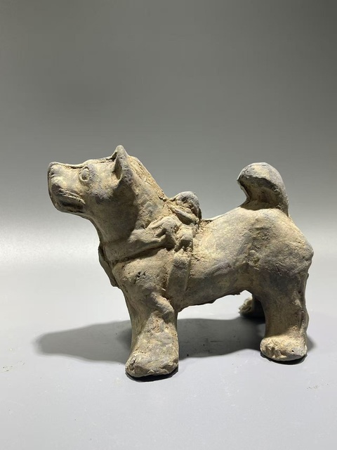 古玩陶瓷漢·田園犬真品鑒賞圖