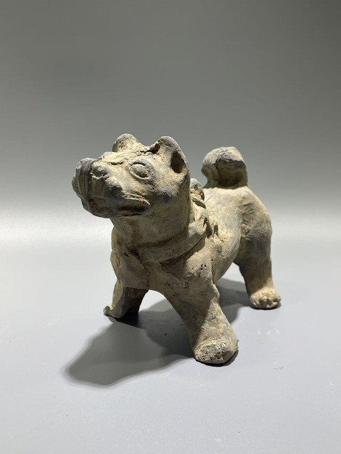 古玩陶瓷漢·田園犬真品鑒賞圖