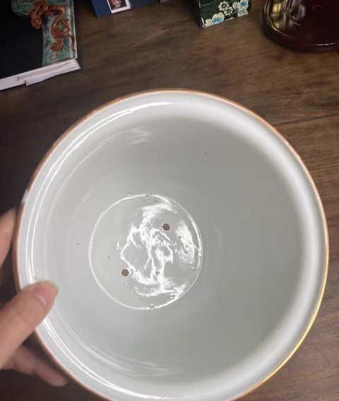 古玩陶瓷民國 粉彩花盆真品鑒賞圖