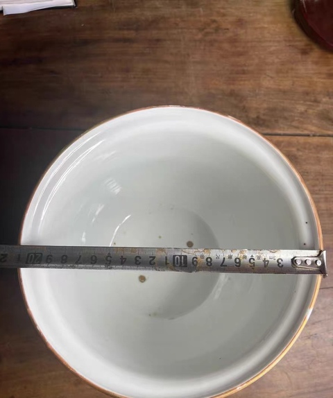 古玩陶瓷民國 粉彩花盆真品鑒賞圖