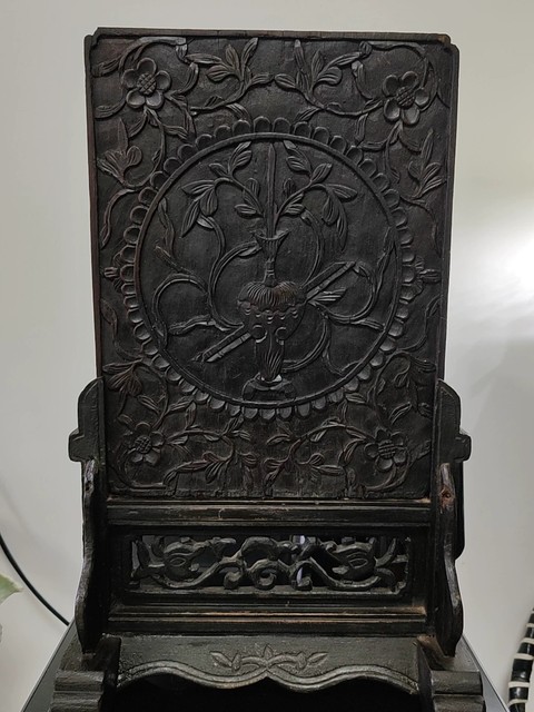 古玩雜項座屏真品鑒賞圖