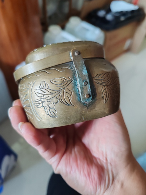 古玩銅器銅手爐真品鑒賞圖