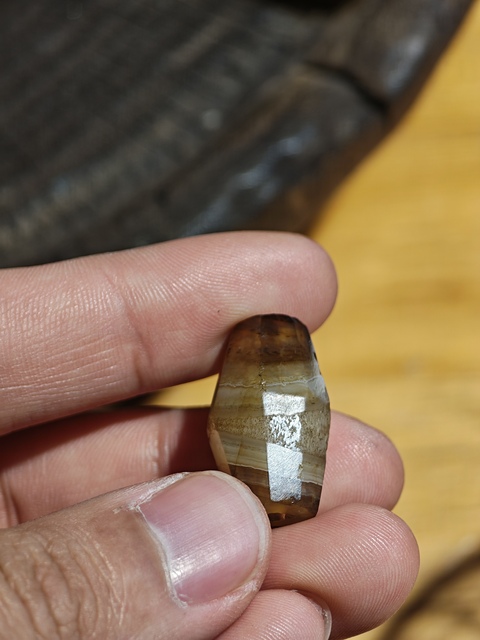 古玩雜項瑪瑙珠真品鑒賞圖