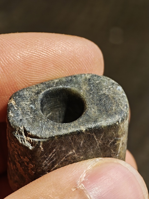 古玩玉器老玉扁珠真品鑒賞圖