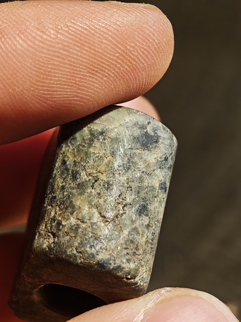 古玩玉器老玉扁珠真品鑒賞圖