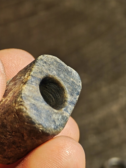 古玩玉器老玉扁珠真品鑒賞圖