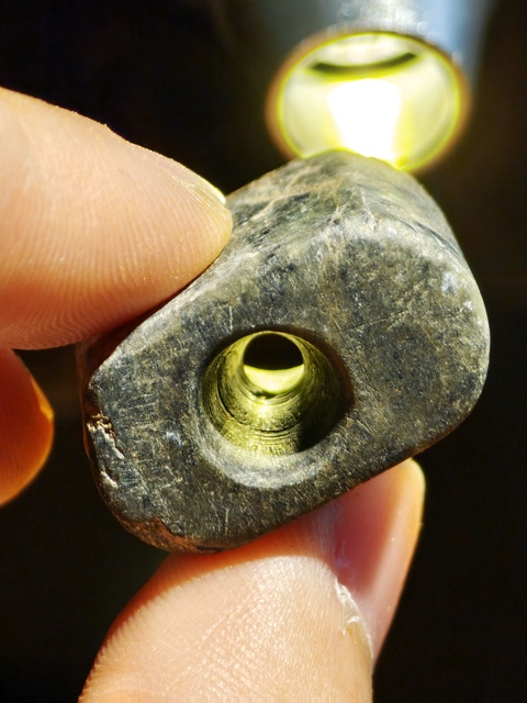 古玩玉器老玉扁珠真品鑒賞圖