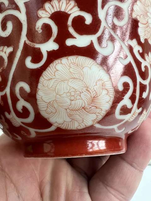 古玩陶瓷花卉紋杯真品鑒賞圖