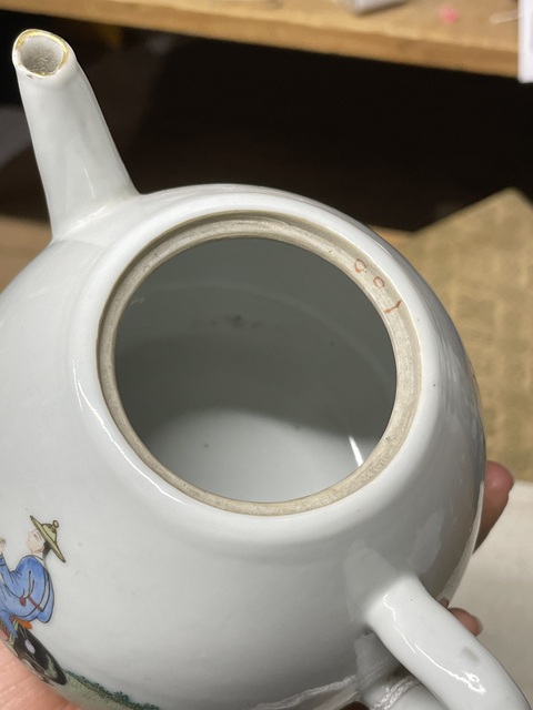 古玩陶瓷人物執壺執壺真品鑒賞圖