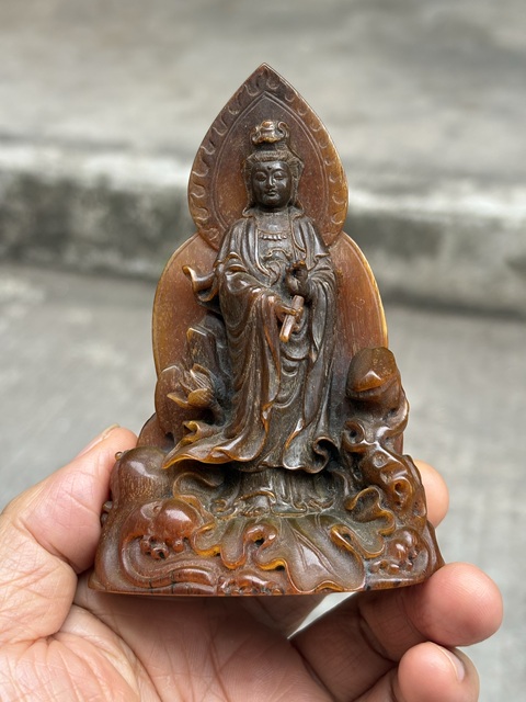 古玩雜項角雕小件真品鑒賞圖