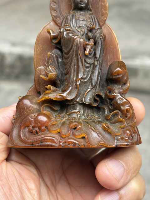 古玩雜項角雕小件真品鑒賞圖