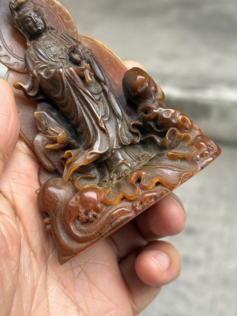 古玩雜項角雕小件真品鑒賞圖