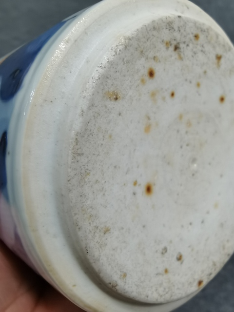 古玩陶瓷青花五彩人物故事筒瓶真品鑒賞圖