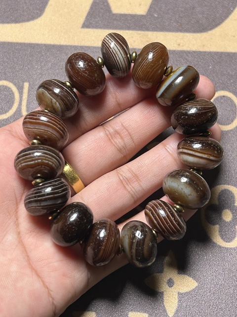 古玩玉器瑪瑙珠串真品鑒賞圖