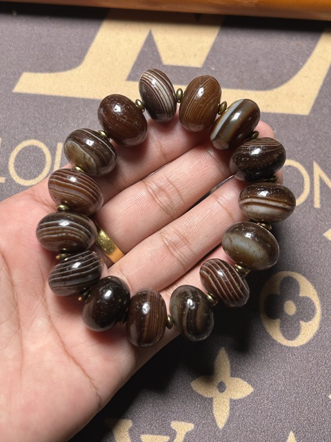 古玩玉器瑪瑙珠串真品鑒賞圖