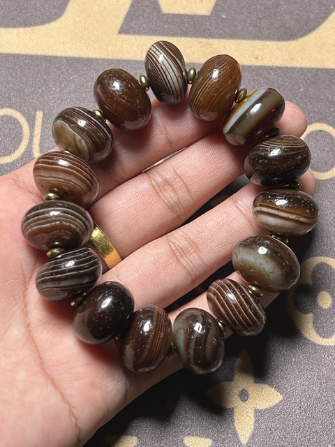 古玩玉器瑪瑙珠串真品鑒賞圖