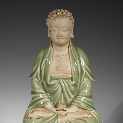 古玩陶瓷龍泉瓷廠佛造像真品鑒賞圖