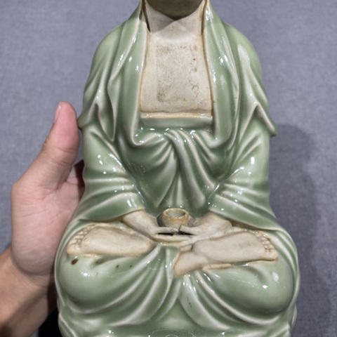 古玩陶瓷龍泉瓷廠佛造像真品鑒賞圖