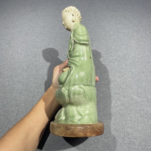 古玩陶瓷龍泉瓷廠佛造像真品鑒賞圖