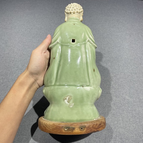 古玩陶瓷龍泉瓷廠佛造像真品鑒賞圖