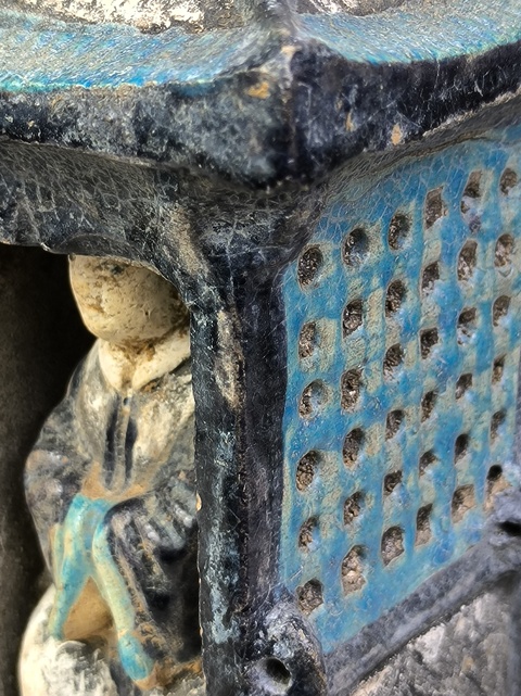 古玩陶瓷琺華彩抬轎俑真品鑒賞圖