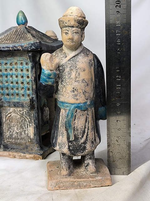 古玩陶瓷琺華彩抬轎俑真品鑒賞圖