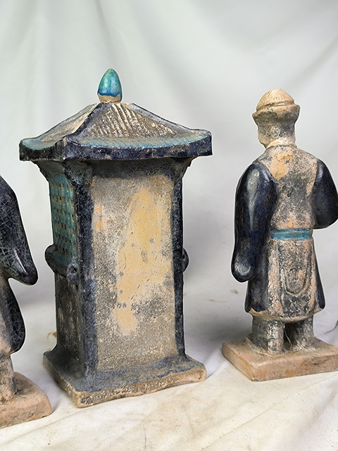 古玩陶瓷琺華彩抬轎俑真品鑒賞圖