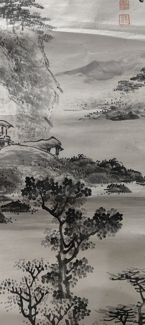 古玩字畫民國《山水》真品鑒賞圖