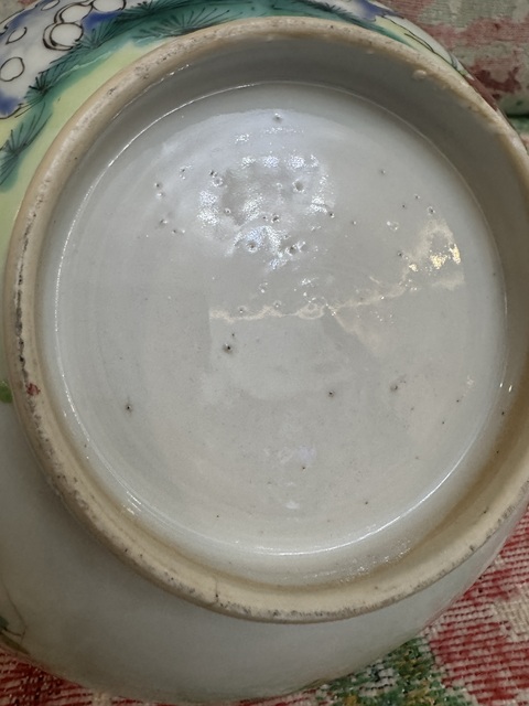 古玩陶瓷粉彩花卉碗真品鑒賞圖