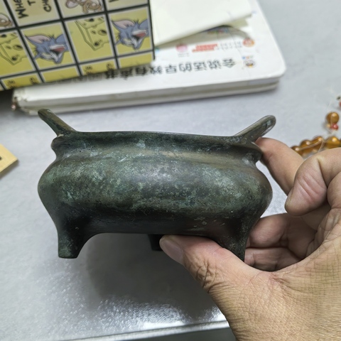 古玩銅器橋耳爐真品鑒賞圖
