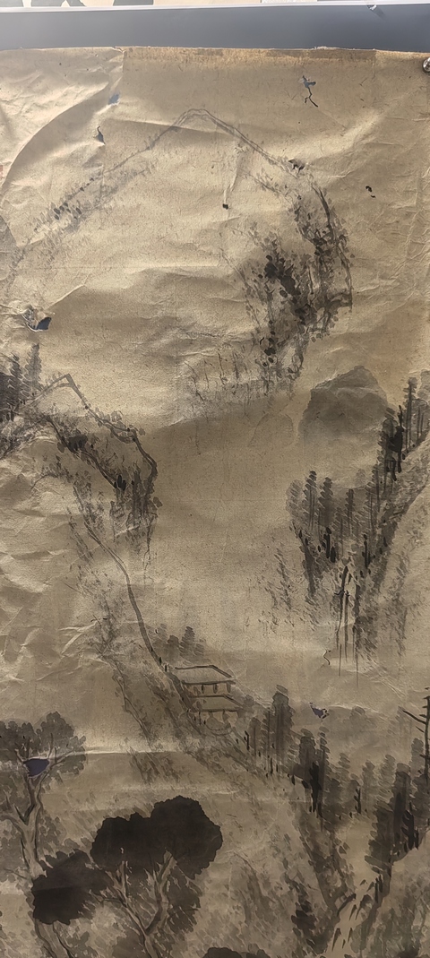 古玩字畫清代山水真品鑒賞圖