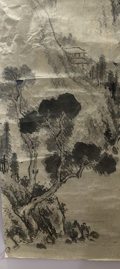 古玩字畫清代山水真品鑒賞圖