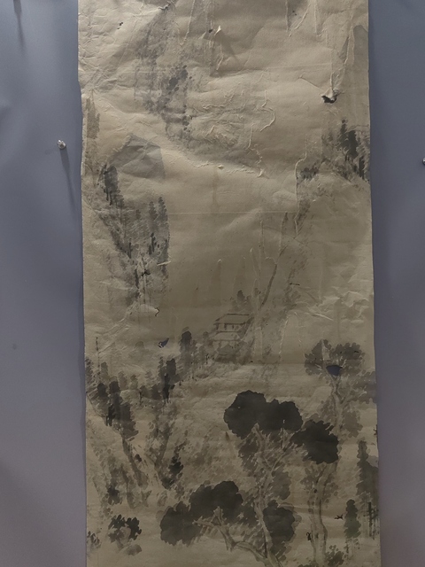 古玩字畫清代山水真品鑒賞圖