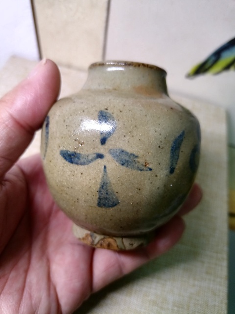 古玩陶瓷晚明地方窯青花蓋罐真品鑒賞圖