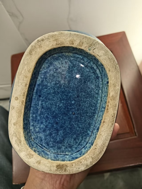 古玩陶瓷爐鈞釉貫耳瓶真品鑒賞圖