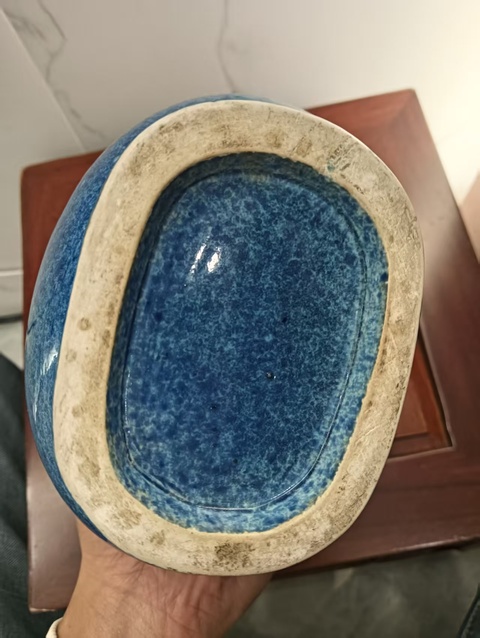 古玩陶瓷爐鈞釉貫耳瓶真品鑒賞圖