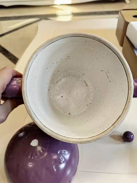 古玩陶瓷紅釉鍘真品鑒賞圖