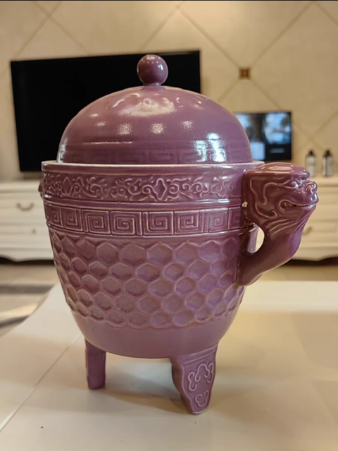 古玩陶瓷紅釉鍘真品鑒賞圖