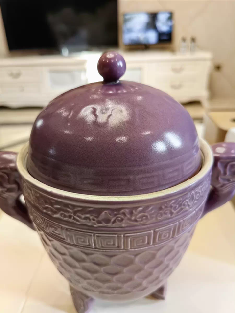 古玩陶瓷紅釉鍘真品鑒賞圖