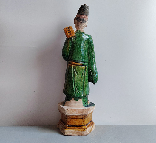 古玩陶瓷明三彩人物俑真品鑒賞圖