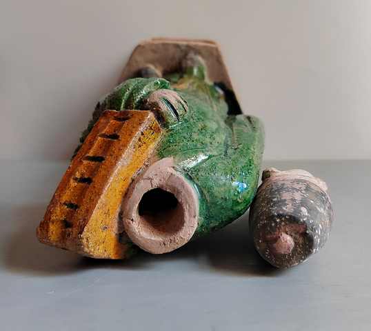 古玩陶瓷明三彩人物俑真品鑒賞圖