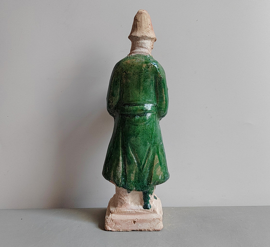 古玩陶瓷明代三彩人物站立俑拍賣，當前價格152元