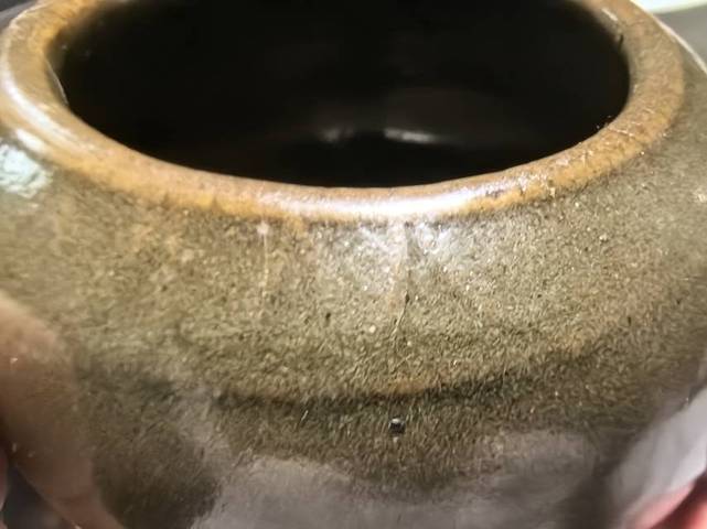 古玩陶瓷茶葉末釉水盂真品鑒賞圖