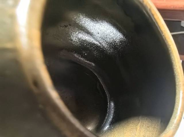 古玩陶瓷茶葉末釉水盂真品鑒賞圖