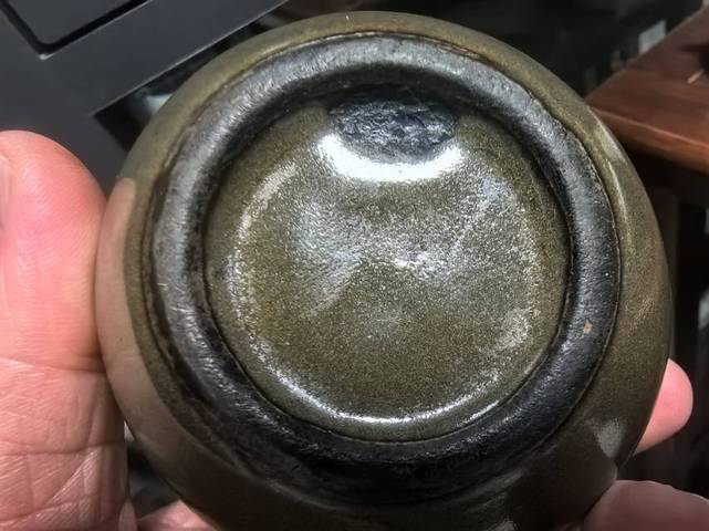 古玩陶瓷茶葉末釉水盂真品鑒賞圖