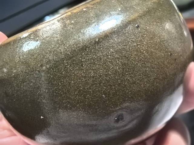 古玩陶瓷茶葉末釉水盂真品鑒賞圖