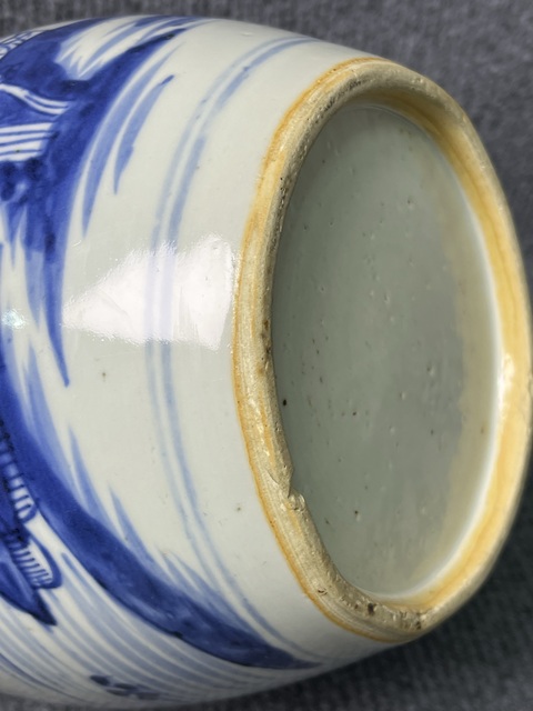 古玩陶瓷青花山水人物紋罐拍賣，當前價格3888元