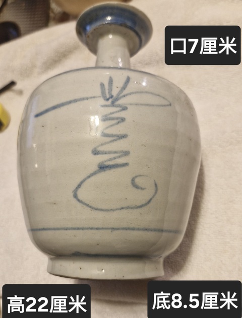 古玩陶瓷青花吉語(yǔ)紋壺真品鑒賞圖